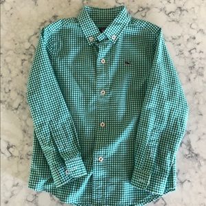 Vineyard Vines Christmas Gingham Boy’s Button Down